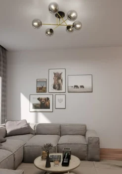Sklep Kaja Rozłożysta lampa sufitowa do dużego salonu 1269/6 - MAGNUM | Kaja Clearance
