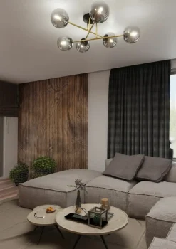 Sklep Kaja Rozłożysta lampa sufitowa do dużego salonu 1269/6 - MAGNUM | Kaja Clearance