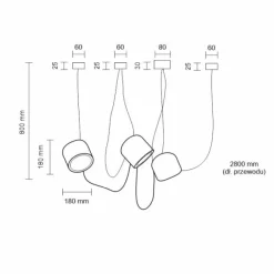 Sklep Kaja Rozłożysta lampa wisząca pająk do salonu ANT 9037 DOBO | Kaja Clearance