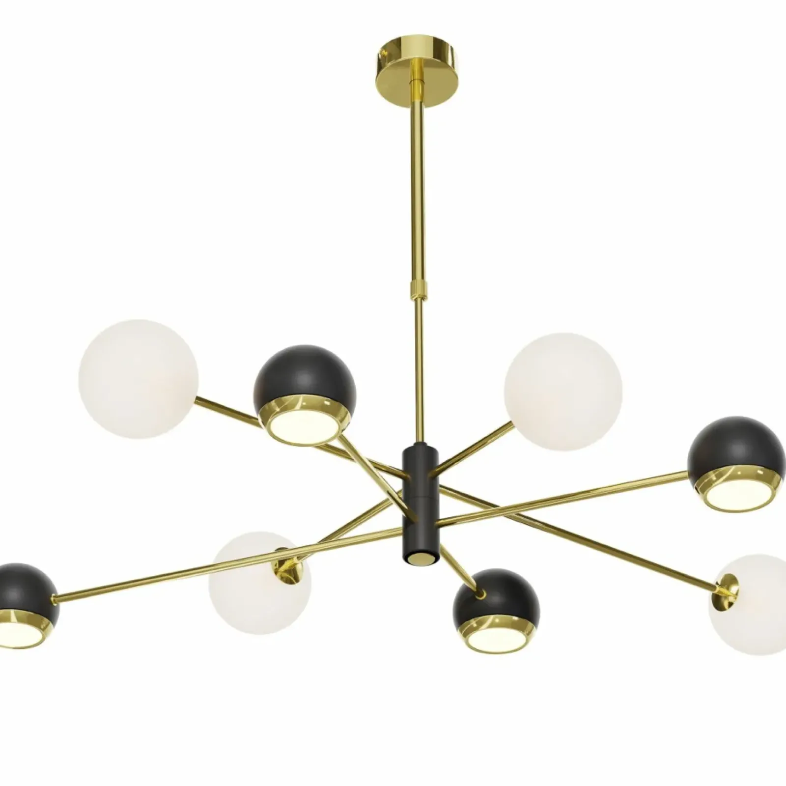 Sklep Kaja Rozłożysta lampa wisząca z okrągłymi kloszami JUP 1971 MOKA | Kaja New