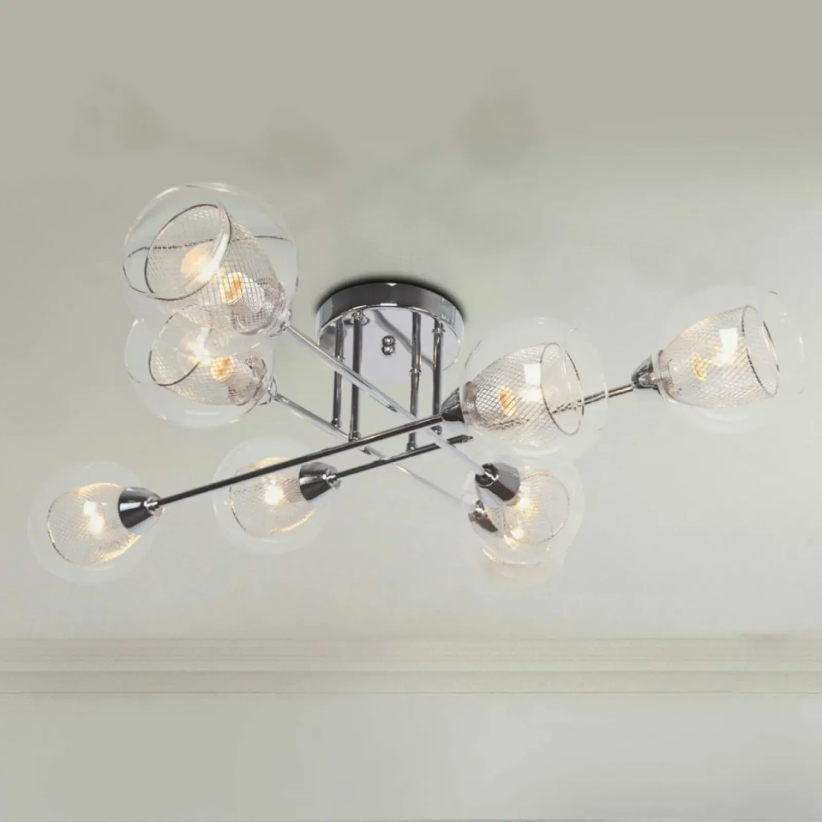 Sklep Kaja Rozłożysta, stylowa lampa sufitowa K-JSL-1302/8 FONS | Kaja chrom Cheap