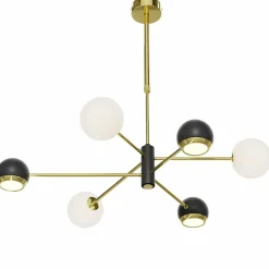 Sklep Kaja Rozłożysta, złota lampa wisząca do jadalni JUP 1965 MOKA | Kaja Discount
