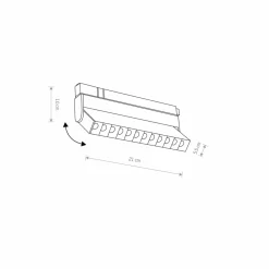 Sklep Kaja Ruchoma lampa do szyny magnetycznej 10145 LVM FOCUS OUT LED | Kaja* Szynoprzewody Podtynkowe|Szynoprzewody Natynkowe
