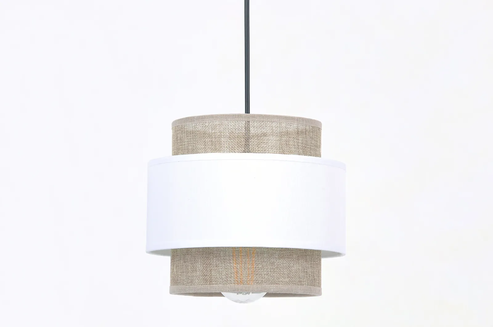 Sklep Kaja Rustykalna lampa wisząca, trzy abażury, do salonu K-5272 z serii CEZAR* Żyrandole Z Abażurem|Żyrandole Z Abażurami