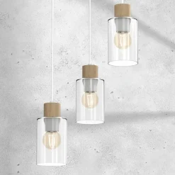 Sklep Kaja Rustykalna lampa z drewnianymi oprawkami MLP8556 MADERA | Kaja Sale