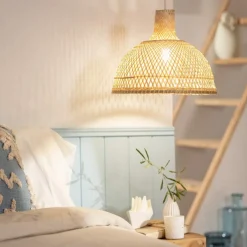 Sklep Kaja Rustykalna lampa z plecionym abażurem ABR-NLW29-BH-E27 BOHO | Kaja brązowy Best Sale