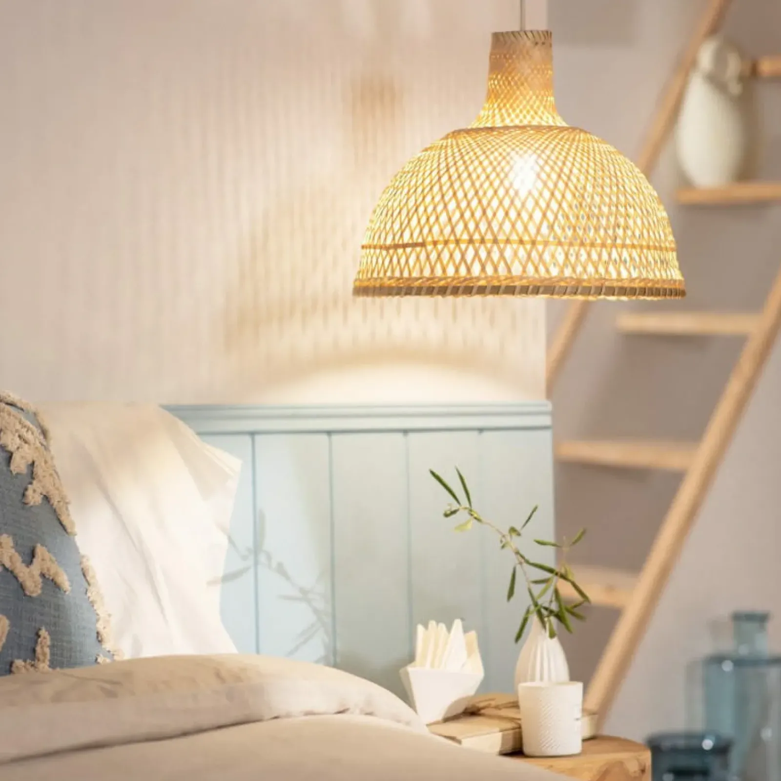 Sklep Kaja Rustykalna lampa z plecionym abażurem ABR-NLW29-BH-E27 BOHO | Kaja brązowy Best Sale