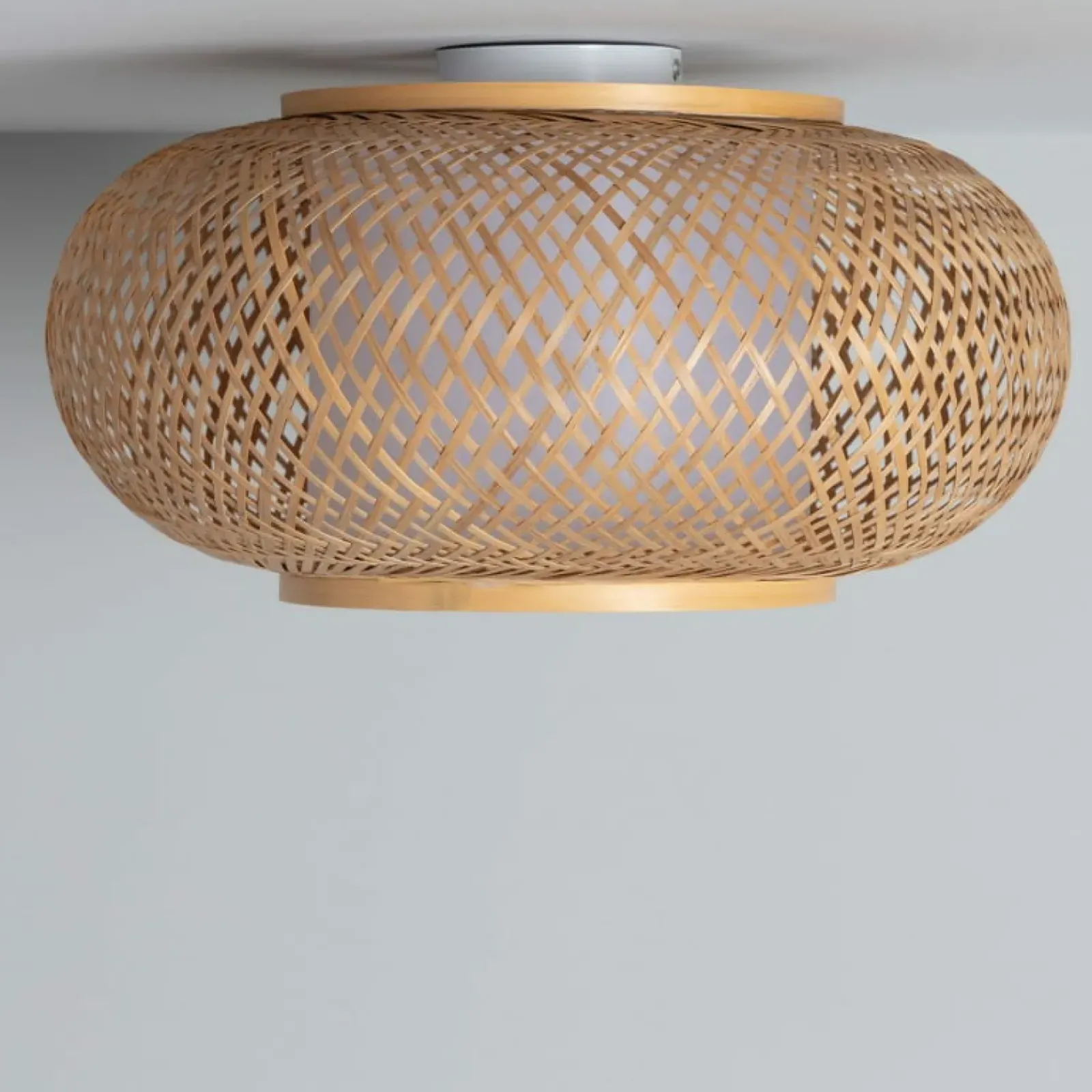 Sklep Kaja Rustykalny plafon z plecionym abażurem ABR-NPL4-BH-E27 BOHO | Kaja brązowy Best Sale