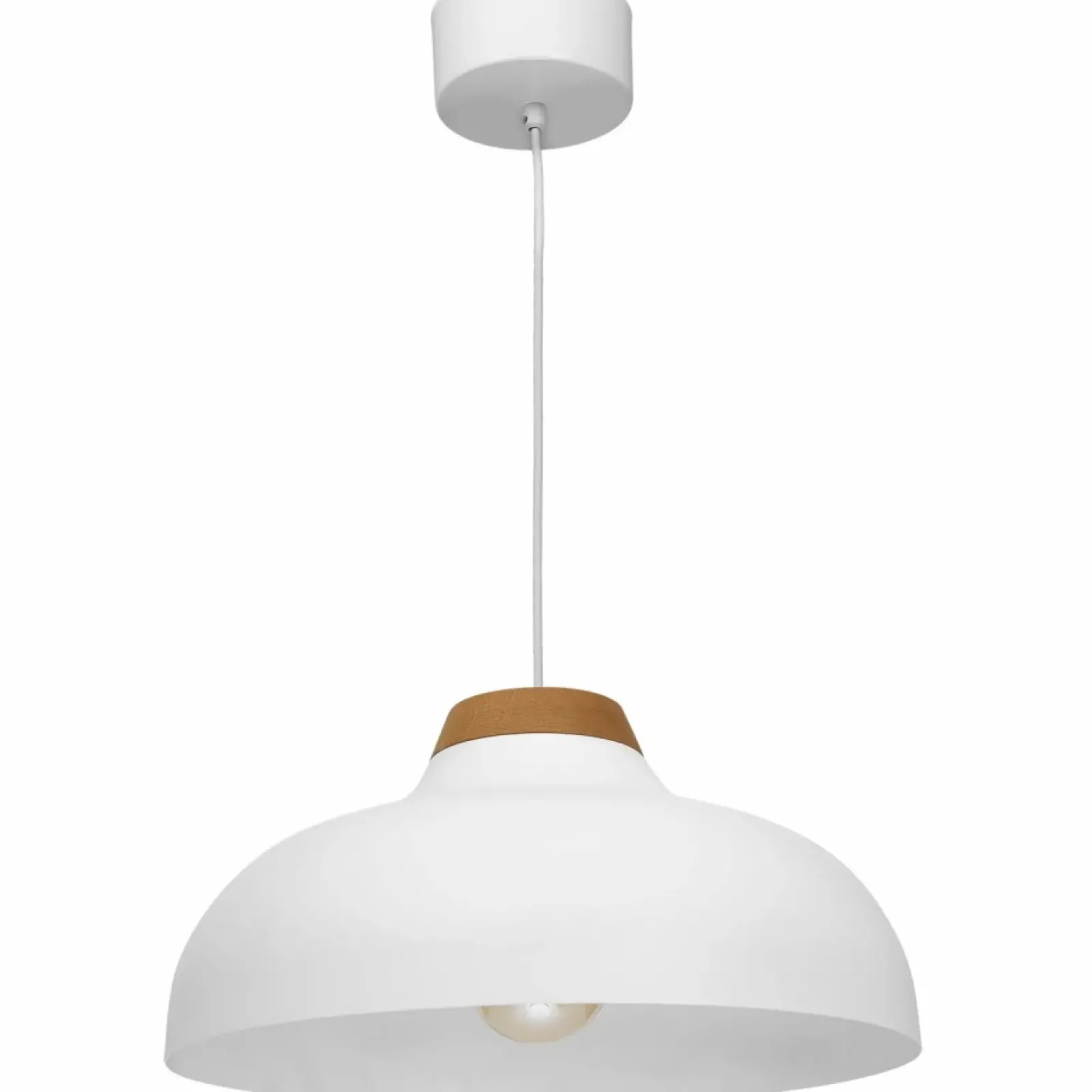 Sklep Kaja Skandynawska lampa wisząca, szeroki klosz LX 1990 z serii BURGOS biały Online