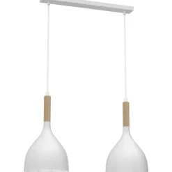 Sklep Kaja Skandynawska lampa wisząca, dwa klosze LX 3732 z serii NOAK WOOD biały Shop
