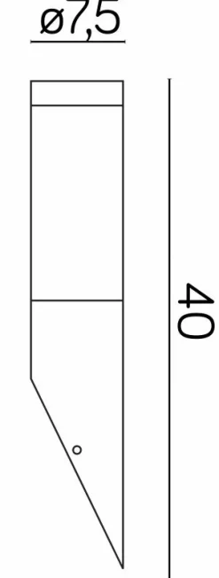 Sklep Kaja Skośna lampa elewacyjna, na żarówkę E27 ST 021 BL z serii INOX | Kaja Oświetleni* Kinkiety Ogrodowe