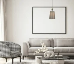 Sklep Kaja Smukła, abażurowa lampa wisząca PND-22374C-BK NEROM | Kaja Oświetlenie Outlet