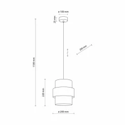 Sklep Kaja Smukła, czarna lampa wisząca do sypialni TK 5306 CALISTO BLACK | Kaja Discount