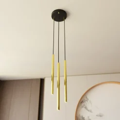 Sklep Kaja Smukła, czarno-złota lampa wisząca z tubami 1332/3PREM SELTER | Kaja Cheap