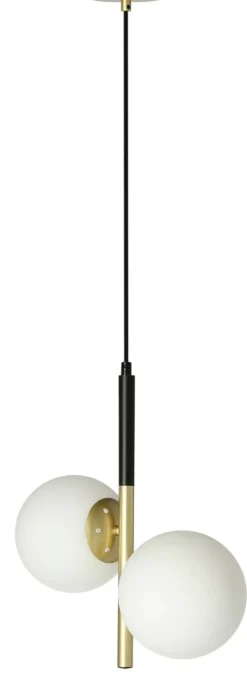 Sklep Kaja Smukła, czarno-złota lampa wisząca z kloszami 32-01269 DUO | Kaja Cheap