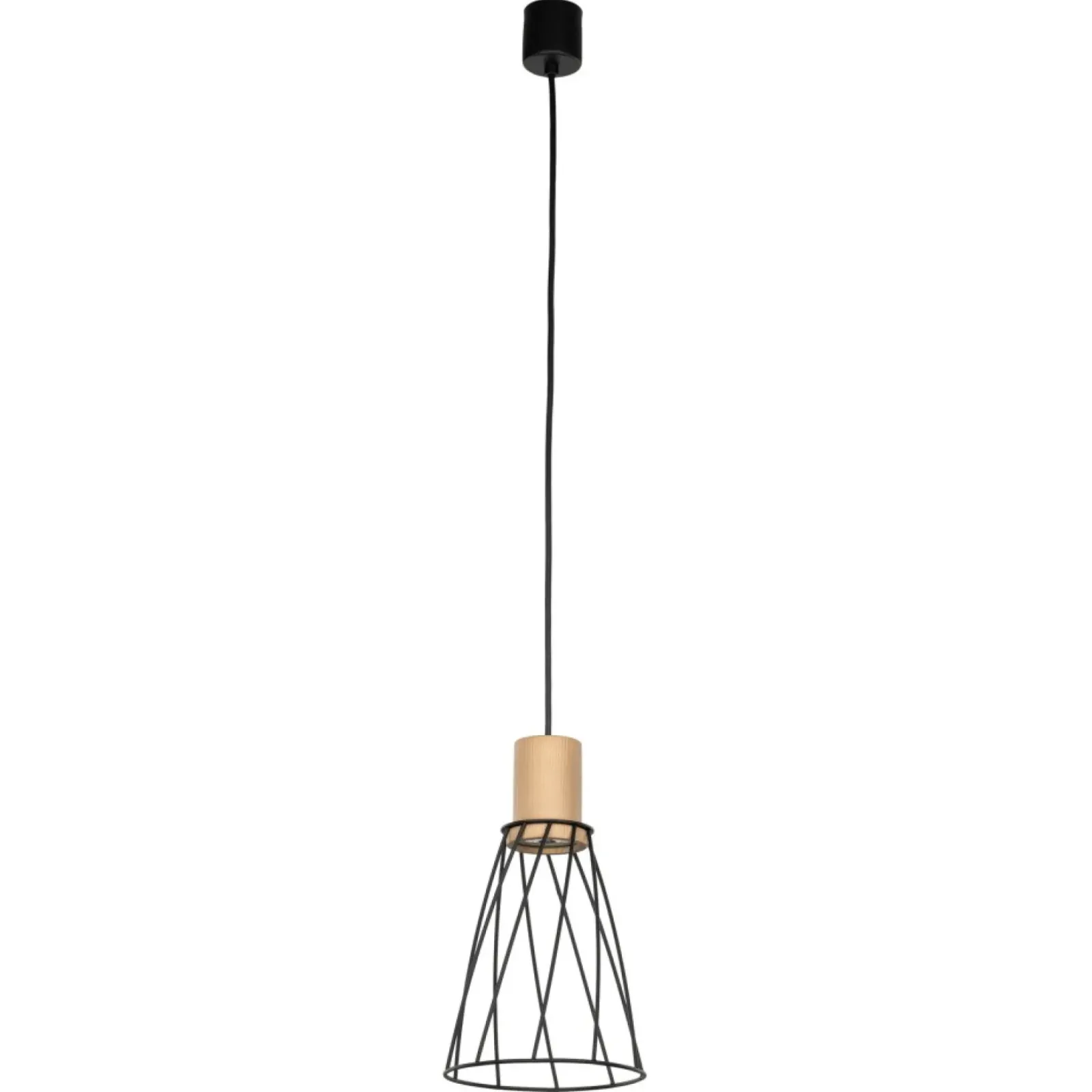 Sklep Kaja Smukła, druciana lampa z drewnem TK 10155 MODESTO WOOD SOSNA | Kaja Shop