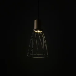 Sklep Kaja Smukła, druciana lampa z drewnem TK 10155 MODESTO WOOD SOSNA | Kaja Shop