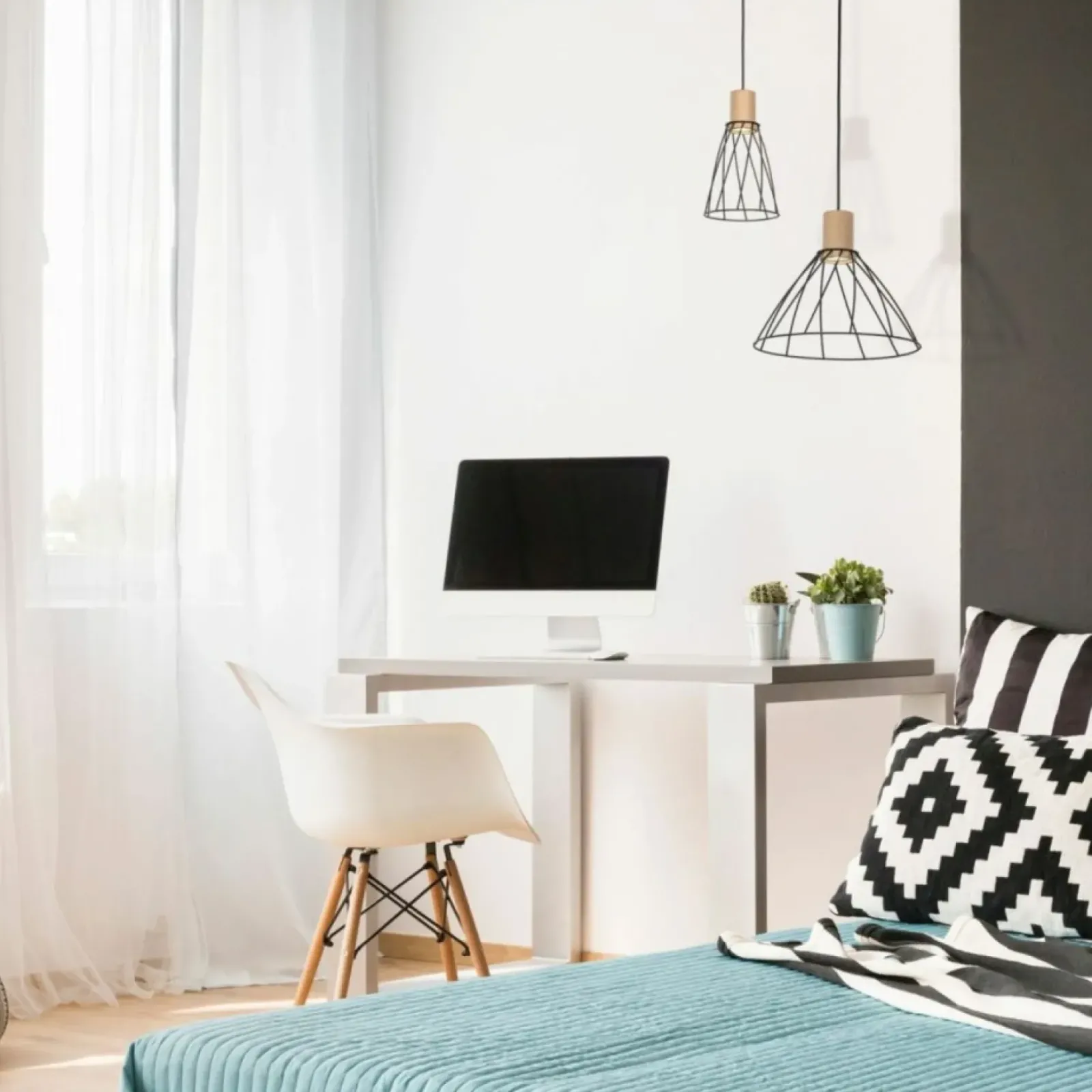 Sklep Kaja Smukła, druciana lampa z drewnem TK 10155 MODESTO WOOD SOSNA | Kaja Shop