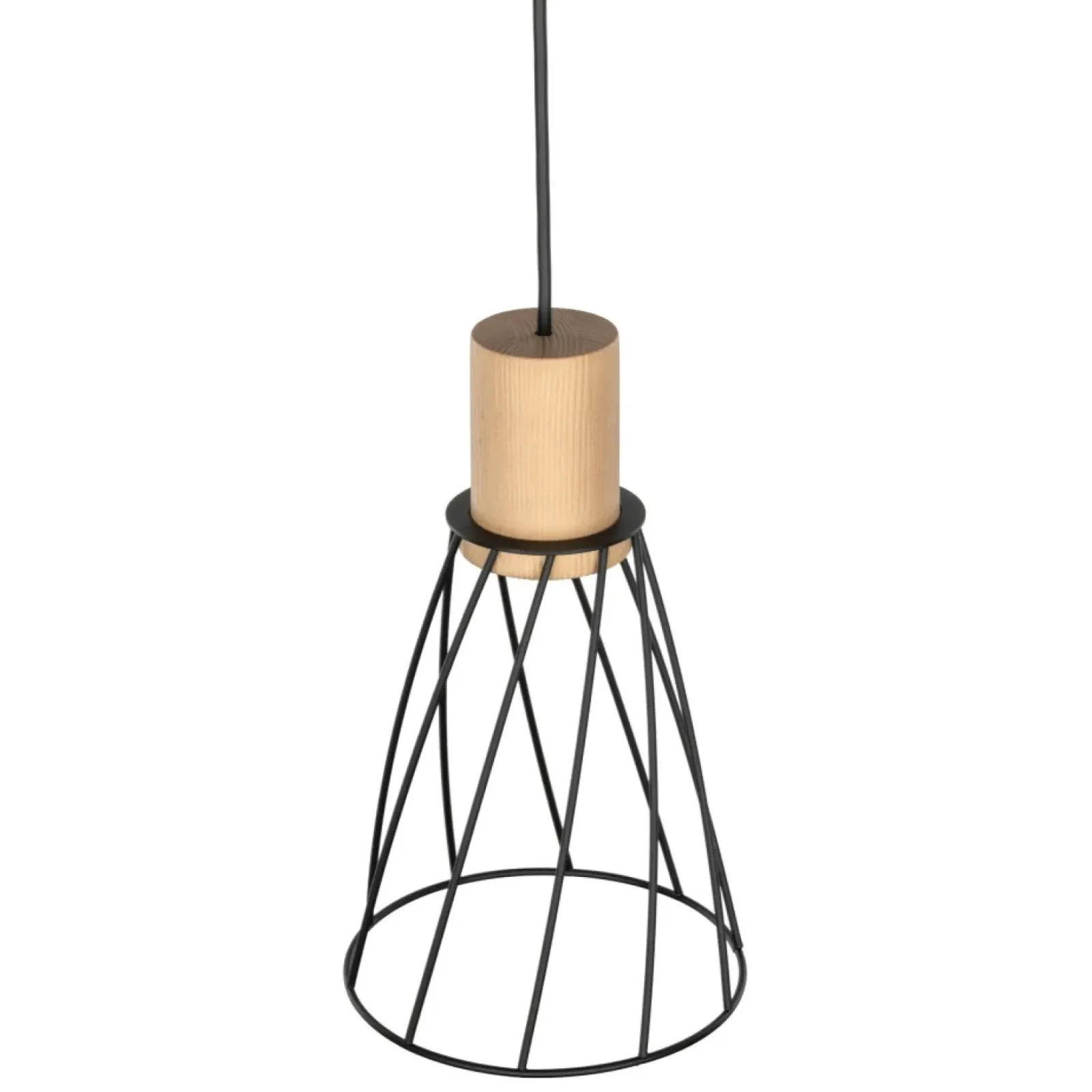Sklep Kaja Smukła, druciana lampa z drewnem TK 10155 MODESTO WOOD SOSNA | Kaja Shop