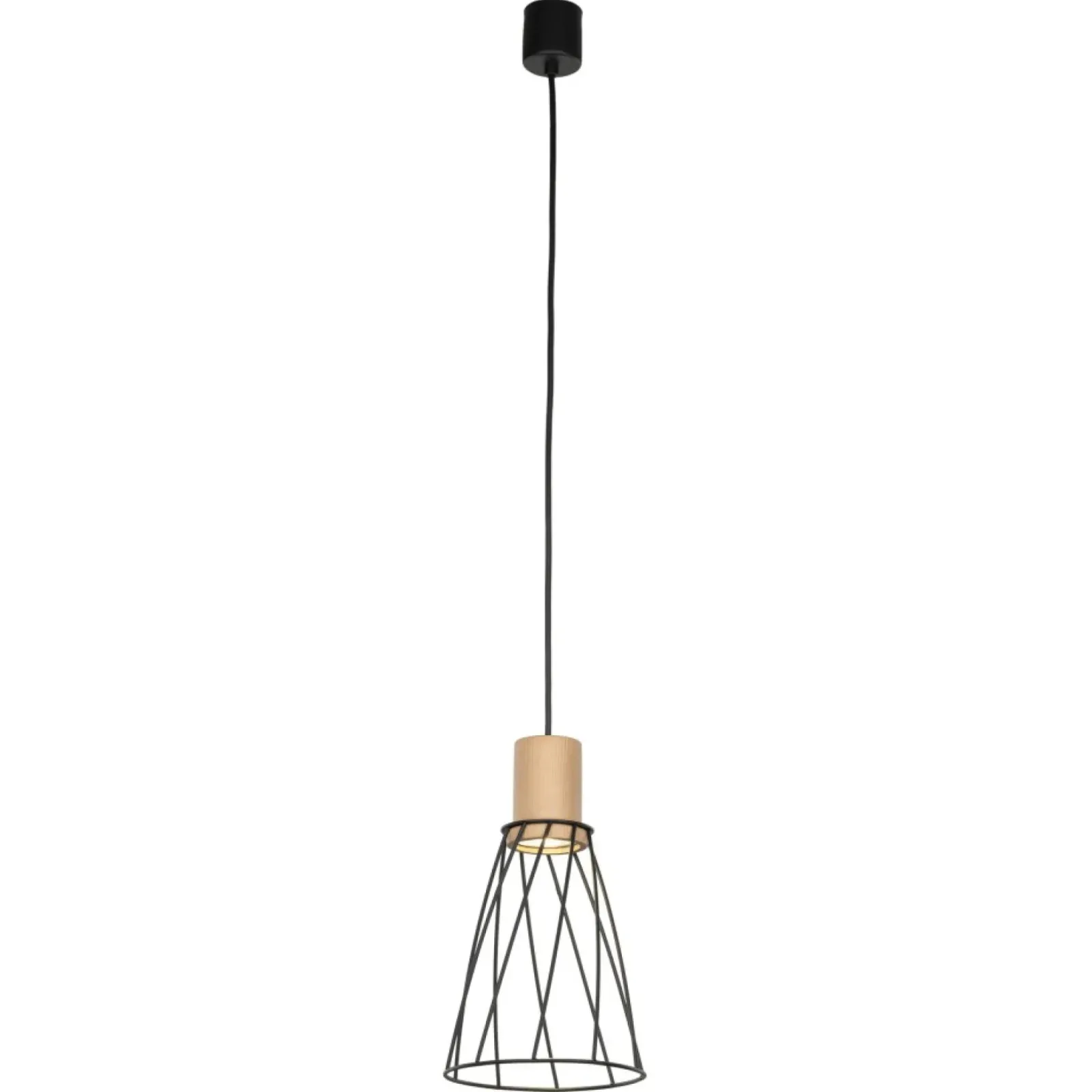 Sklep Kaja Smukła, druciana lampa z drewnem TK 10155 MODESTO WOOD SOSNA | Kaja Shop