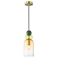 Sklep Kaja Smukła, kolorowa lampa wisząca PND-37462C-MC-GD MANSO | Kaja Clearance
