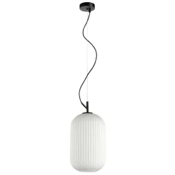 Sklep Kaja Smukła lampa wisząca, ryflowany klosz PND-64536C-M-BL-OPA RUES | Kaja Flash Sale
