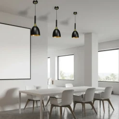 Sklep Kaja Smukła lampa wisząca w czarno-złotym kolorze MLP6221 z serii CLARK | Kaja Oświet Flash Sale