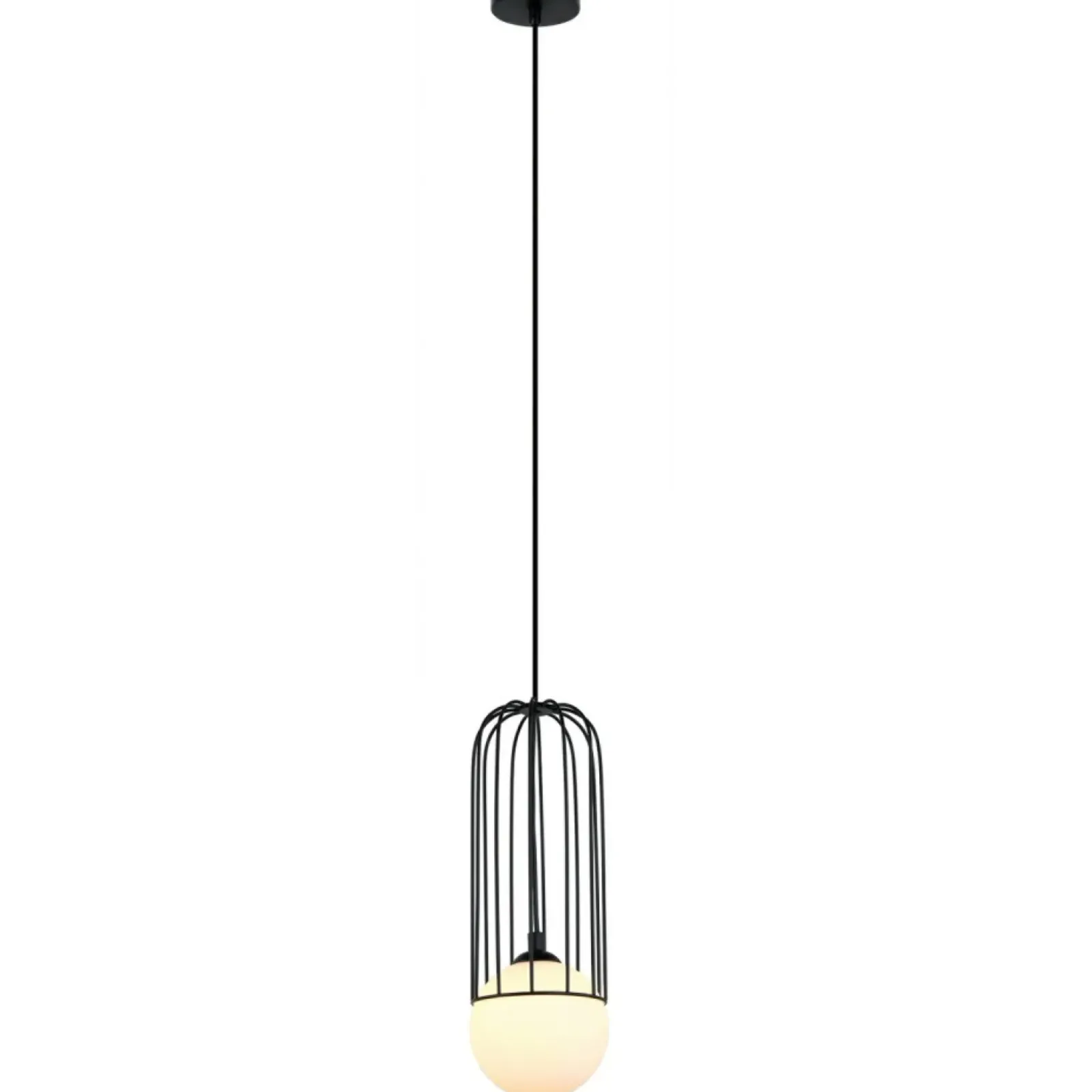 Sklep Kaja Smukła lampa wisząca z białą kulą MDM-3938/1 BK SIMON | Kaja Online