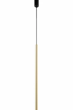 Sklep Kaja Smukła lampa wisząca z długą, złotą tubą SIG 40747 SOPEL LUX | Kaja Fashion