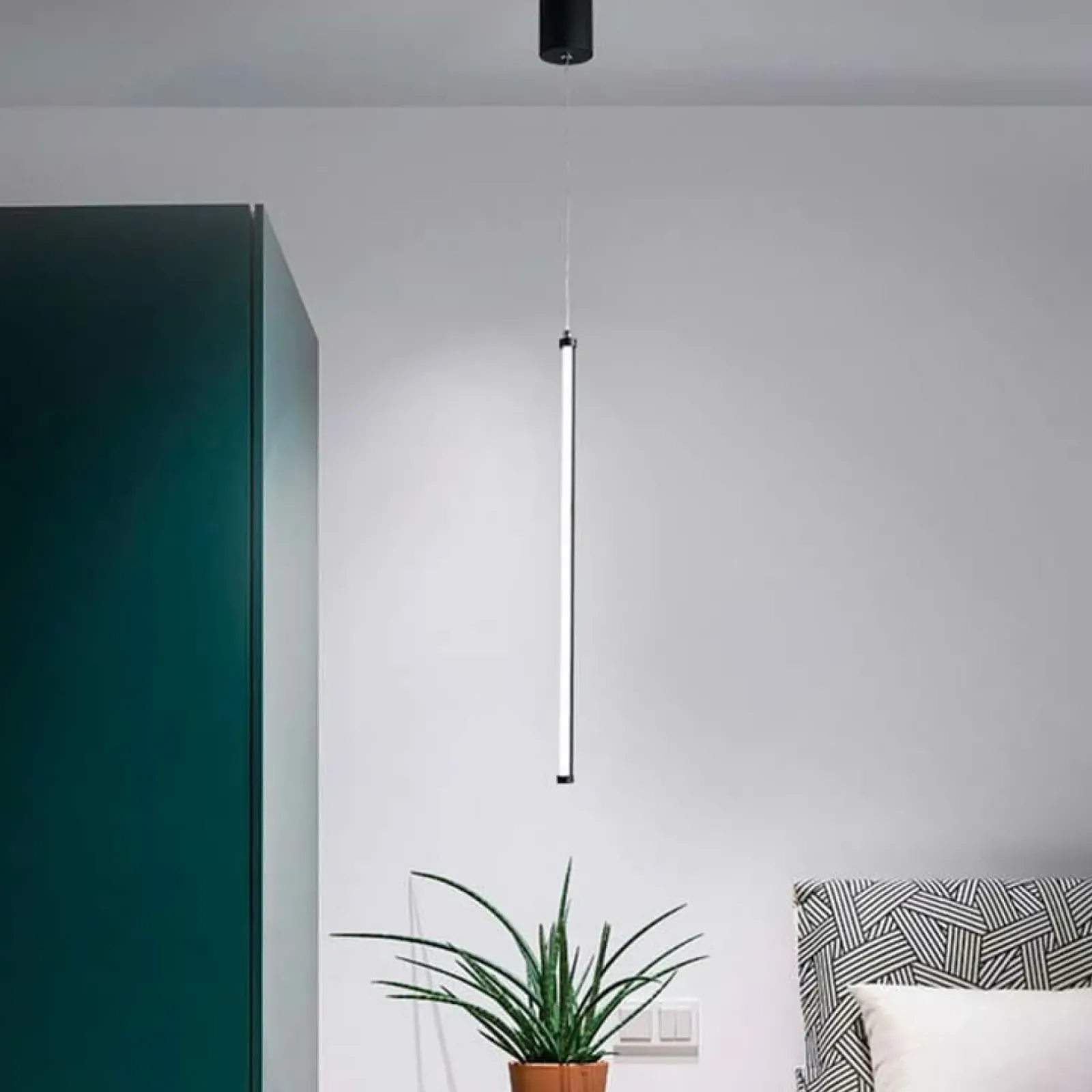 Sklep Kaja Smukła, ledowa lampa wisząca ABR-AVOLA-10W LINEA | Kaja Oświetlenie czarny Store