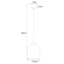 Sklep Kaja Solidna lampa wisząca z kloszem w kształcie tuby K-5525 z serii LUNA Shop