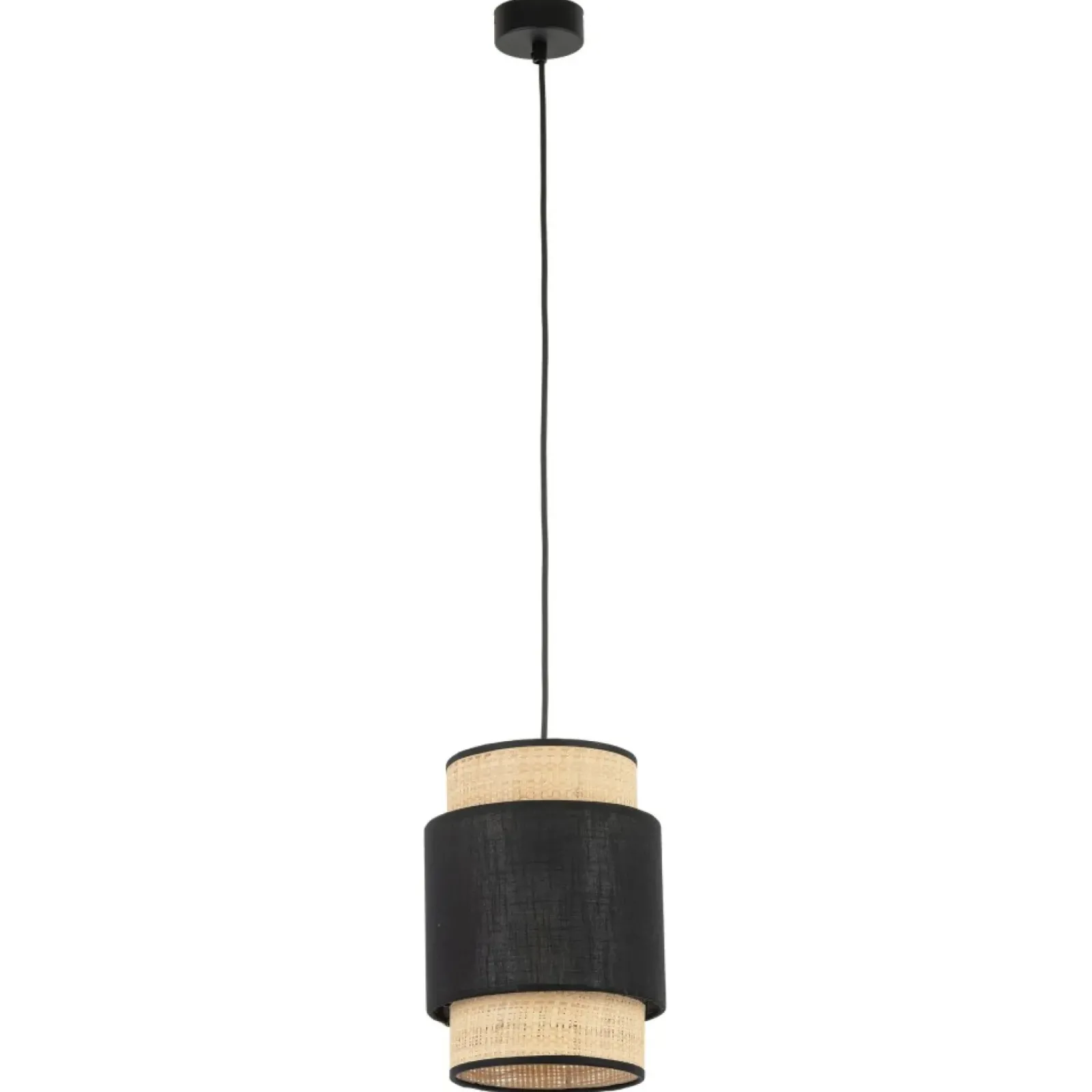 Sklep Kaja Słomkowo-czarna lampa wisząca do sypialni TK 5656 serii BOHO NEW BLACK Hot