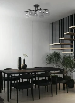 Sklep Kaja Spektakularna lampa sufitowa, grafitowe klosze K-5167 - GAMMA | Kaja Flash Sale