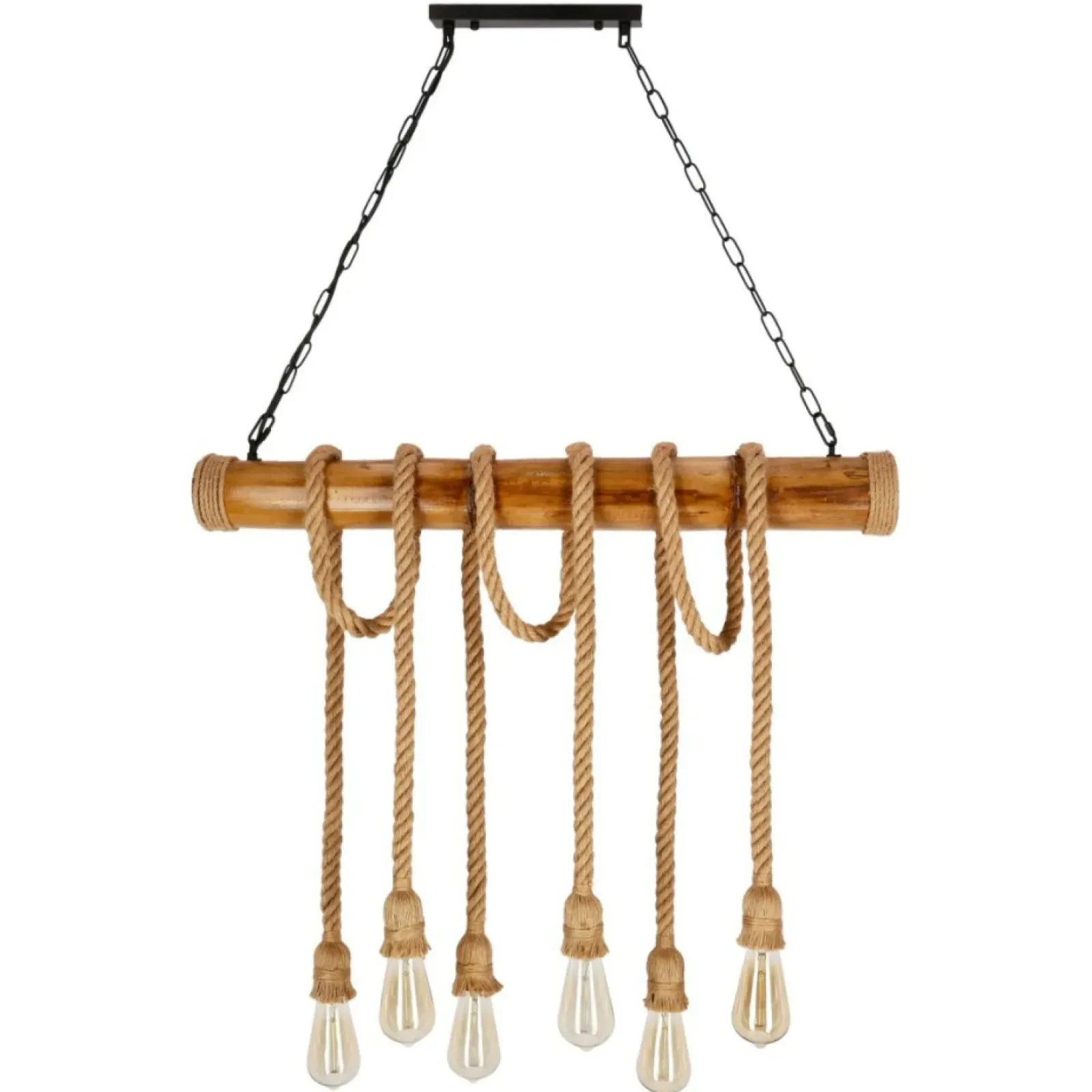 Sklep Kaja Spektakularna lampa wisząca, na sześć żarówek 36-28693 z serii VINT | Kaja Oświe beżowy Flash Sale