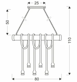 Sklep Kaja Spektakularna lampa wisząca, na sześć żarówek 36-28693 z serii VINT | Kaja Oświe beżowy Flash Sale