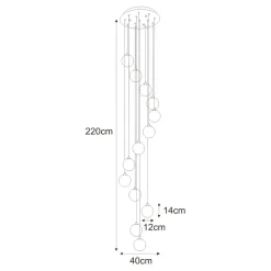 Sklep Kaja Spektakularna lampa wisząca z 13 kloszami KP-30 z serii DO Store