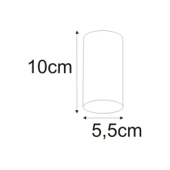 Sklep Kaja Spot krótka tuba 10cm do korytarza K-4404 MILE BLACK | Kaja* Spoty - Tuby I Boxy