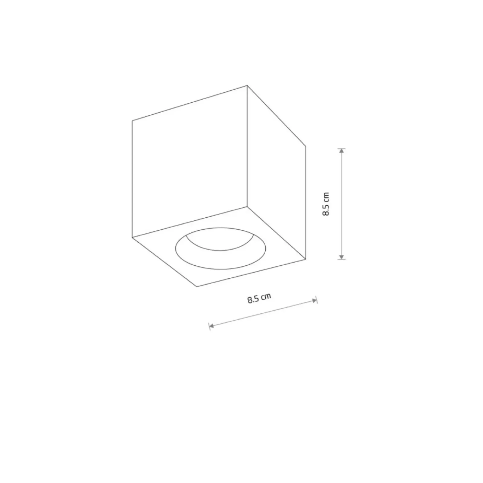 Sklep Kaja Spot natynkowy do kuchni 8,5x8,5cm 10718 PARANA | Kaja Oświetlenie* Lampy Do Łazienki