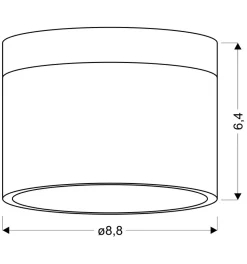 Sklep Kaja Spot natynkowy LED ø8,8cm do holu 2273716 z serii TUBA | Kaja* Lampy Led