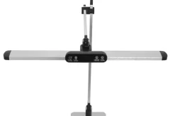 Sklep Kaja Srebrna lampa biurkowa, kreślarska, LED K-BL1321 z serii ARES* Lampki Biurkowe|Lampy Led