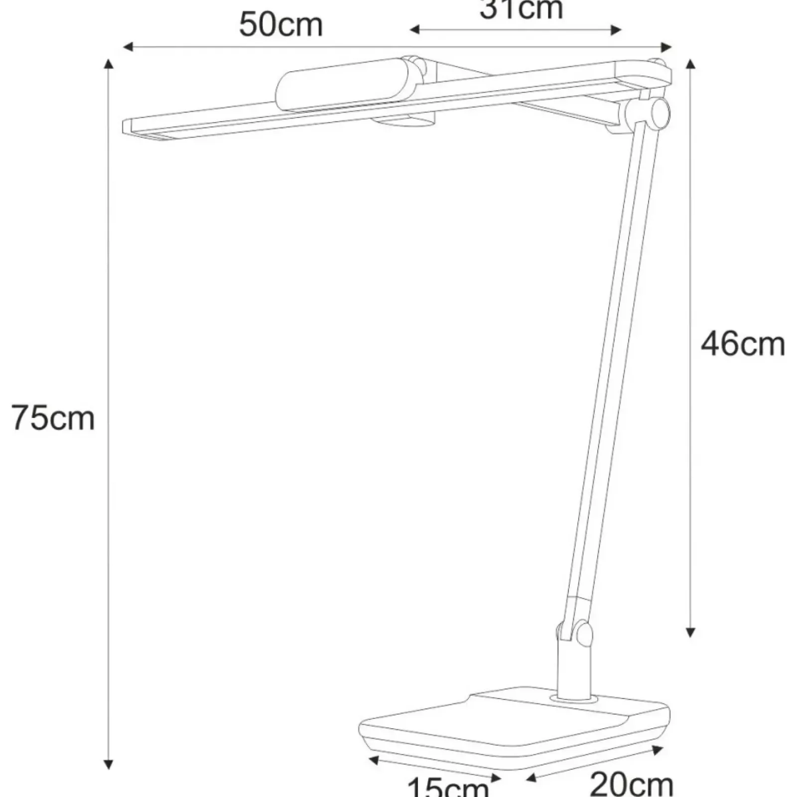Sklep Kaja Srebrna lampa biurkowa, kreślarska, LED K-BL1321 z serii ARES* Lampki Biurkowe|Lampy Led