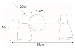 Sklep Kaja Srebrna lampa nad lustro w łazience K-8000/2 HUGO | Kaja Oświetlenie* Kinkiety Tradycyjne