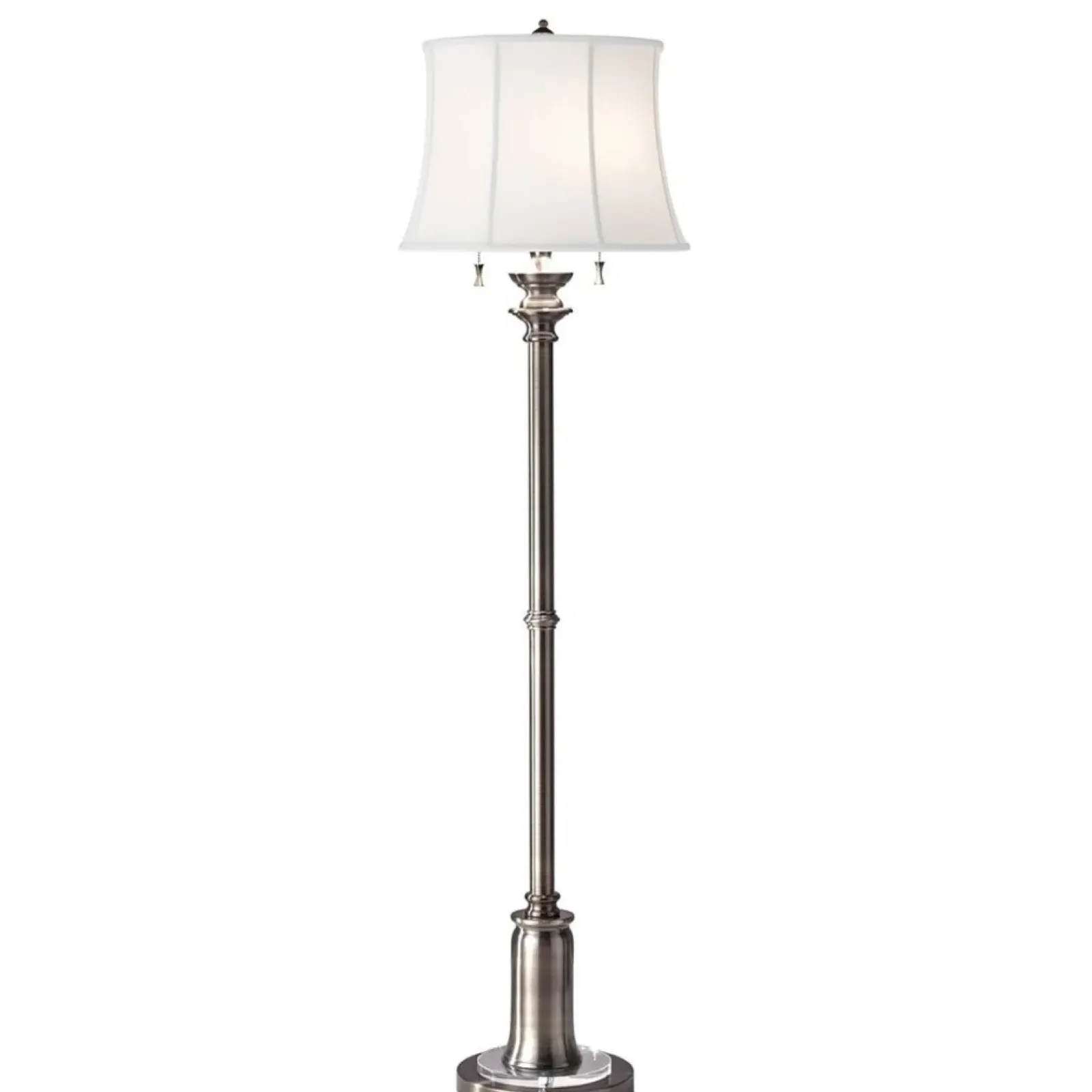 Sklep Kaja Srebrna lampa podłogowa, abażur FE-STATEROOM-FL-AN z serii STATEROOM* Lampy Podłogowe Z Abażurem|Tradycyjne Lampy Podłogowe