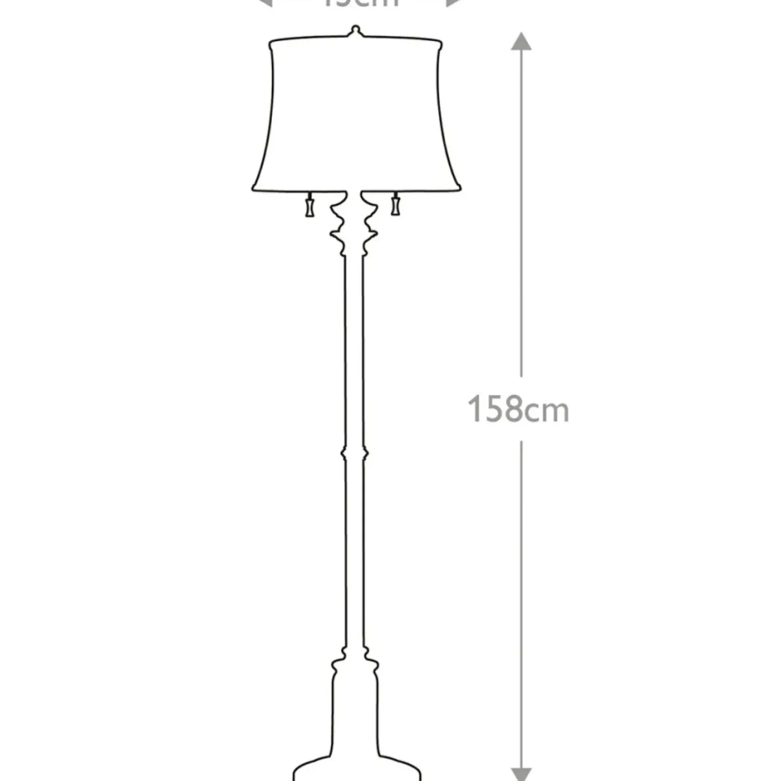 Sklep Kaja Srebrna lampa podłogowa, abażur FE-STATEROOM-FL-AN z serii STATEROOM* Lampy Podłogowe Z Abażurem|Tradycyjne Lampy Podłogowe