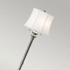 Sklep Kaja Srebrna lampa podłogowa, abażur FE-STATEROOM-FL-AN z serii STATEROOM* Lampy Podłogowe Z Abażurem|Tradycyjne Lampy Podłogowe