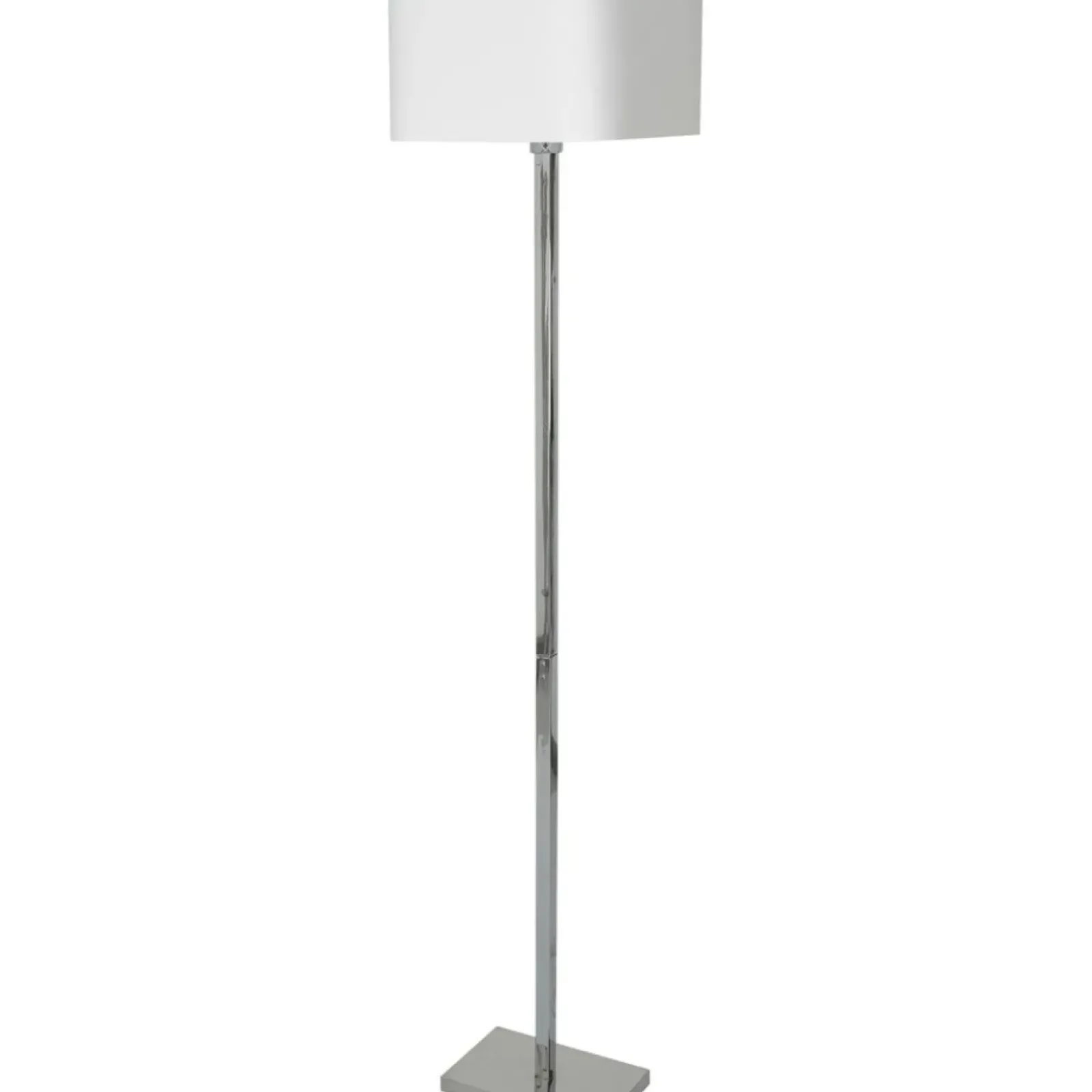 Sklep Kaja Srebrna lampa stojąca z kwadratowym abażurem ML6364 NAPOLI | Kaja* Lampy Podłogowe Z Abażurem|Tradycyjne Lampy Podłogowe