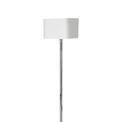 Sklep Kaja Srebrna lampa stojąca z kwadratowym abażurem ML6364 NAPOLI | Kaja* Lampy Podłogowe Z Abażurem|Tradycyjne Lampy Podłogowe