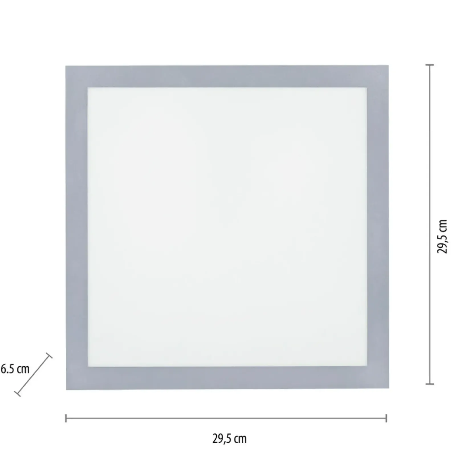 Sklep Kaja Srebrna lampa sufitowa LED - kwadrat 14750-21 z serii FLAT | Kaja srebrny Hot