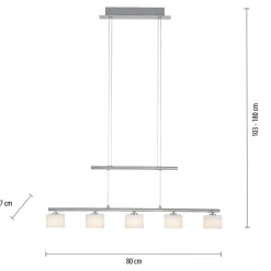 Sklep Kaja Srebrna lampa sufitowa LED - pięć źródeł LED 2209-55 z serii HYDRA szary Fashion