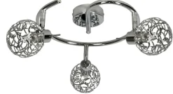Sklep Kaja Srebrna lampa sufitowa na trzy źródła światła 98-94073 z serii PUZZLE | Kaja Ośw* Oprawy Podtynkowe